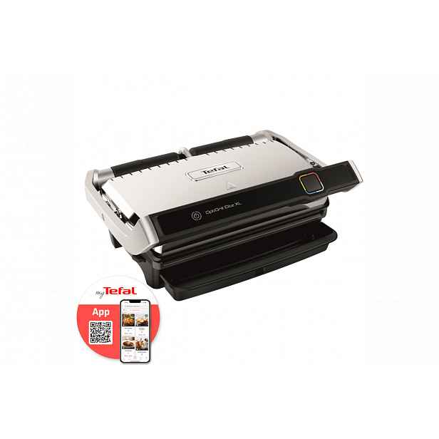Elektrický gril Tefal OptiGrill Elite XL GC760D30 Nerezový/Černý