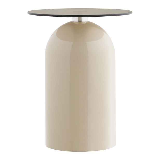 Kulatý odkládací stolek se skleněnou deskou ø 40 cm Ravello – House Nordic