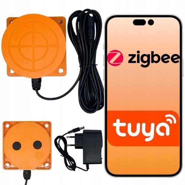 Snímač hladiny vody ZigBee IP65 ultrazvukový pro nádrž 5M Tuya Smart