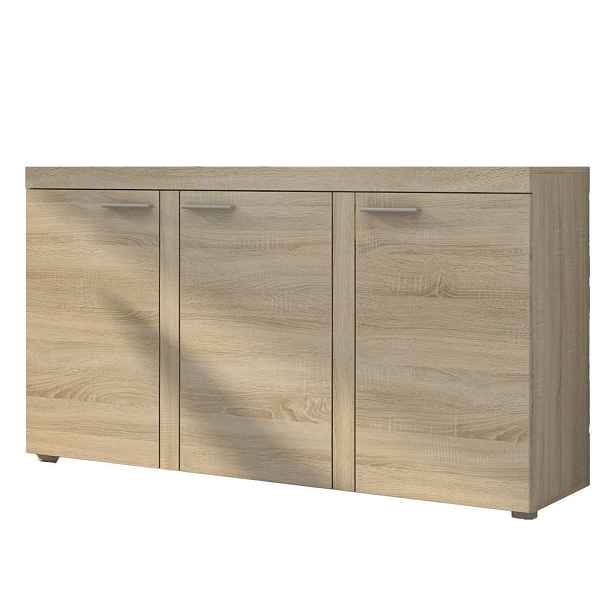 MASSENO KOMODA RITMO, 149x40x82 cm se 3 dvířky, dub Sonoma