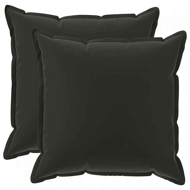 vidaXL Povlak na polštář 2 ks HOUTEN Černá 60 x 60 cm Polyester