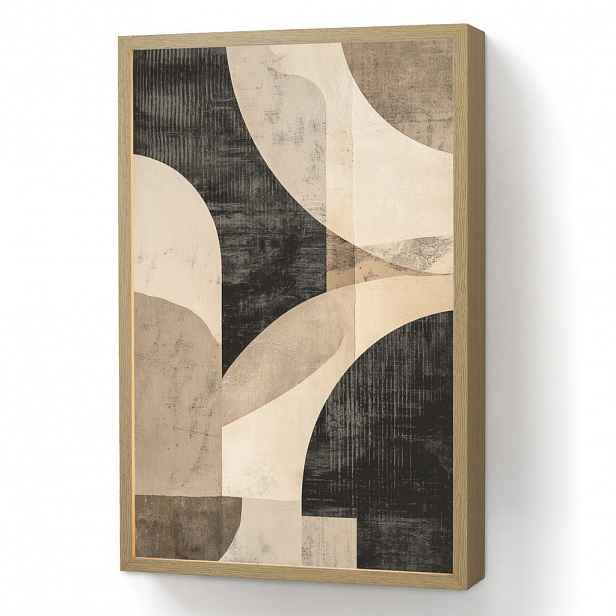 OnlyWow NÁSTĚNNÁ LAMPA S AKUMULÁTOREM Abstraktní - Tvary - Moderní - Béžová 40x60 cm