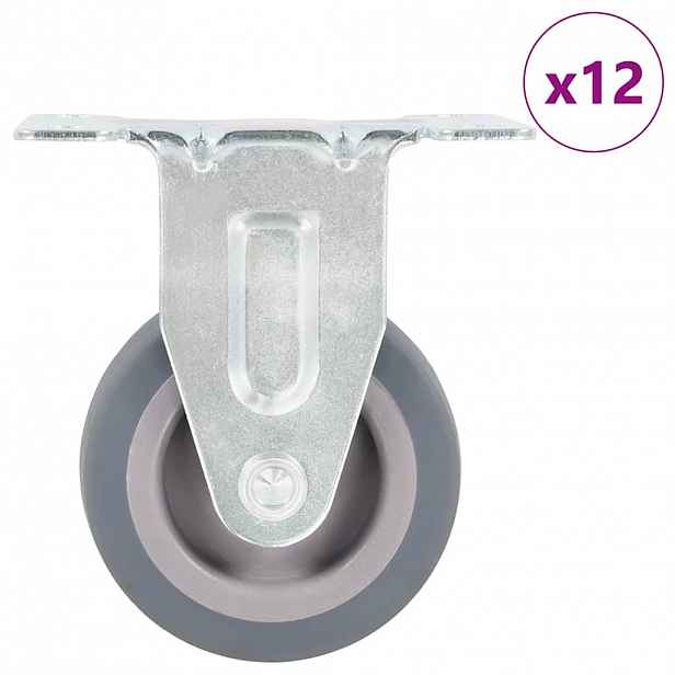 vidaXL 12 ks pevná kolečka 50 mm