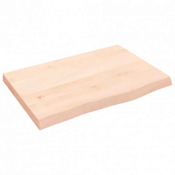 vidaXL Nástěnná police 60x40x(2-4) cm neošetřené masivní dubové dřevo