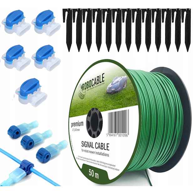 Kabel pro omezení sekačky Sada 50 m Robocable kolíky 3,4 mm