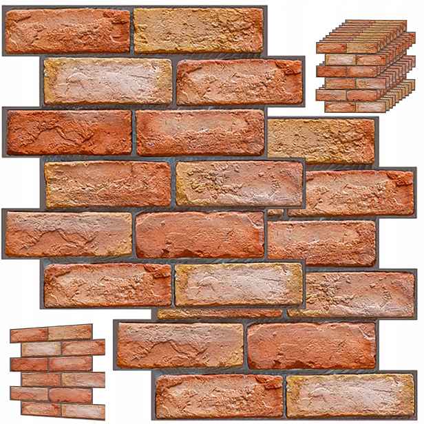 3D Nástěnné Panely Samolepící Cihla Tapeta Cihla Hnědá 20 Ks