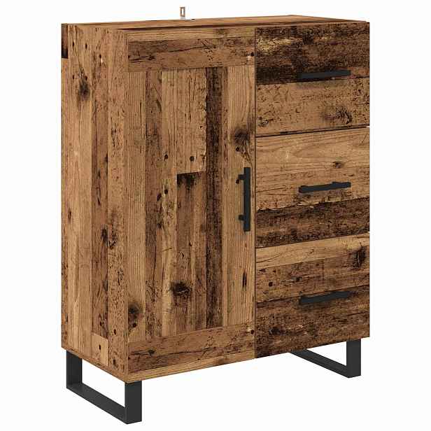 vidaXL Servírovací skříň se zásuvkou Staré dřevo 69,5 x 34 x 90 cm