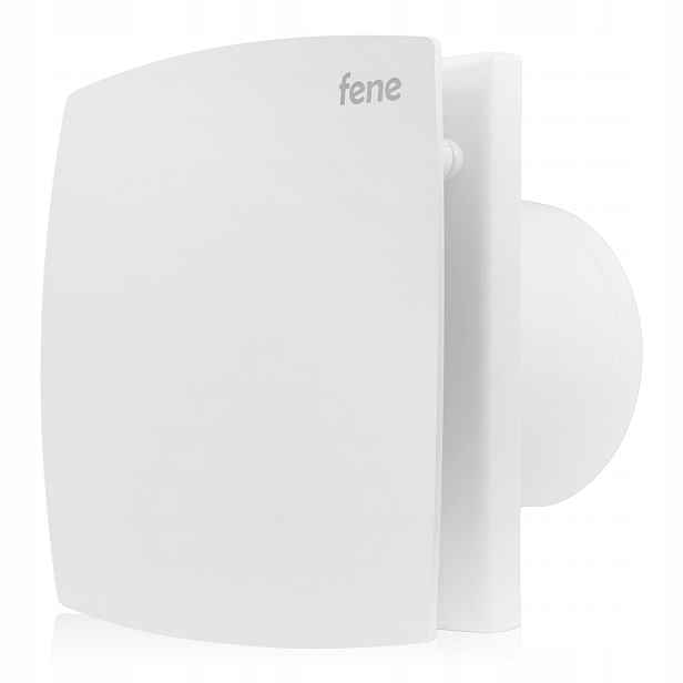 Domácí koupelnový ventilátor, bílý, odvětrávací s zpětnou klapkou 250 m³/h 150 mm