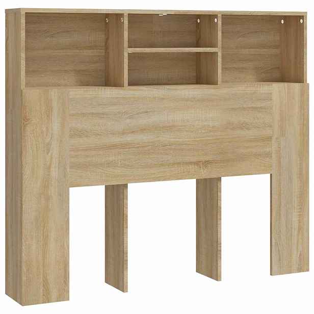 vidaXL Čelo postele s úložným prostorem dub sonoma 120 x 19 x 103,5 cm