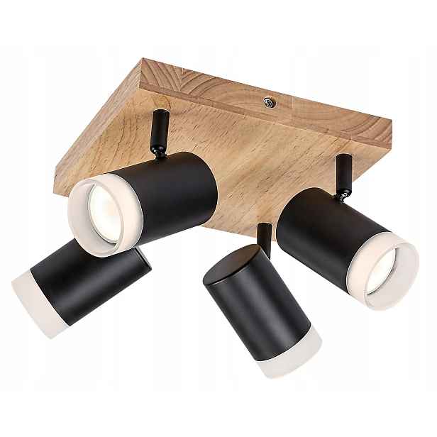 Stropní bodové svítidlo dub černá GU10 4X5W Toras 73124 Rabalux