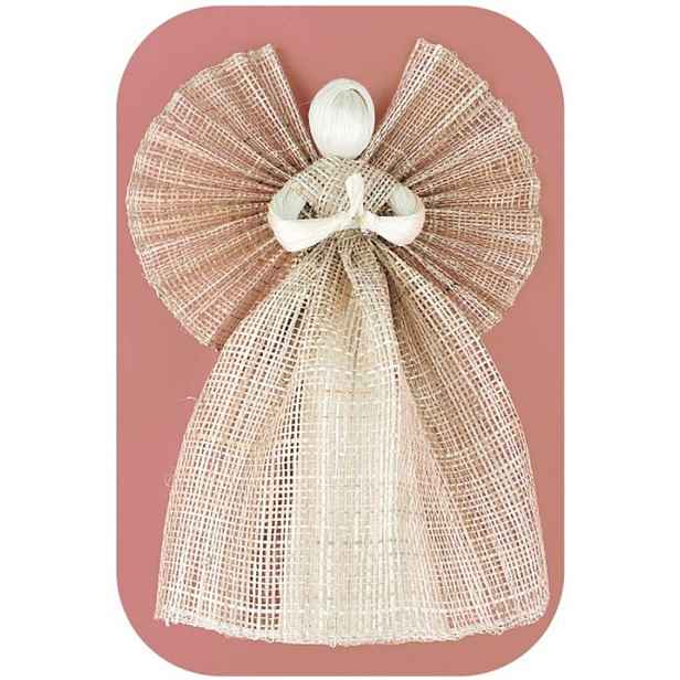 ANDĚL s širokou sukní, 31cm, abaca