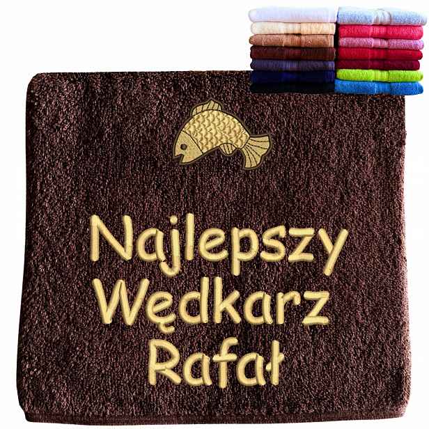 Dárek k narozeninám pro Rybáře 30 40 50 60 70 Ručník s nápisem jméno ryba