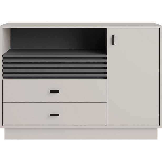 MASSENO KOMODA PUNTO, 120/85/40 cm s 2 zásuvkami, počet dvířek: 1, kašmírová
