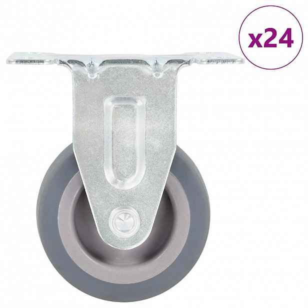 vidaXL 24 ks pevná kolečka 50 mm