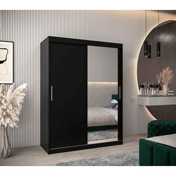 Skříň s posuvnými dveřmi v šířce 150 cm TIMEA 2 - černá