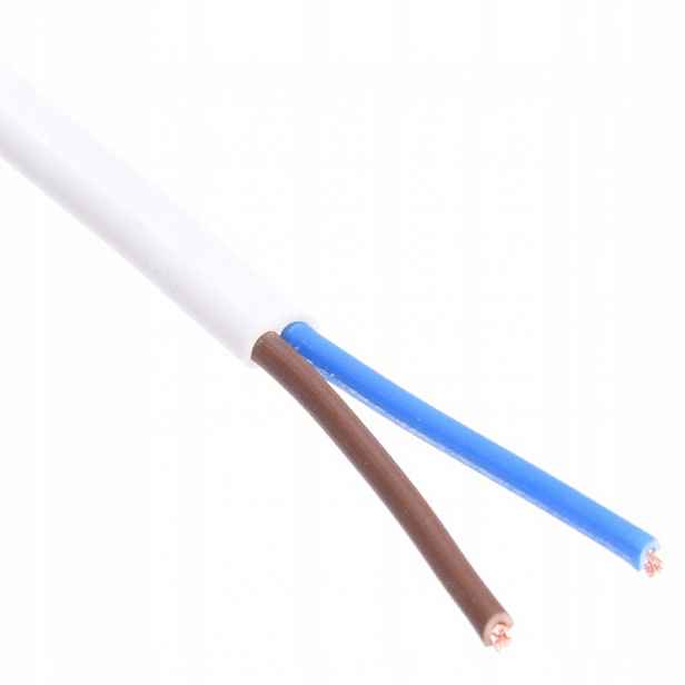 Kabel OMYp 2x1 plochý bílý H03VVH2-F Zamel balení 100 m Zamel