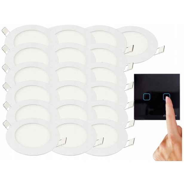 Sada stropních svítidel Halogen 3W 19x spínač