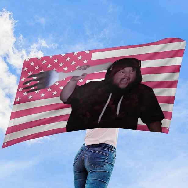 TEMU 1 ks, Více velikostí volitelné, Není potřeba elektřina, 1 ks Růžová Americká vlajka Tapetový banner, Vhodné pro venkovní zahradu, ulici, pokoj,