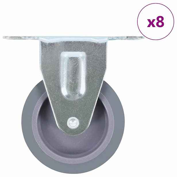 vidaXL 8 ks pevná kolečka 75 mm