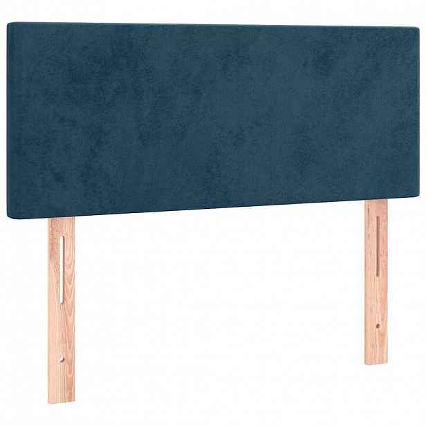 vidaXL Čelo postele tmavě modré 90x5x78/88 cm samet