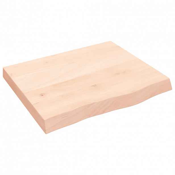 vidaXL Nástěnná police 60x50x(2-6) cm neošetřené masivní dubové dřevo