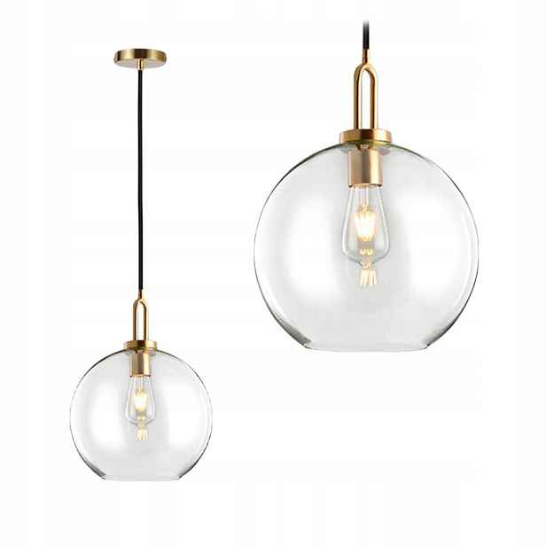 Závěsné Stropní Svítidlo Skleněná Koule 25 CM Gold APP630