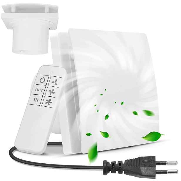 Odtahový Ventilátor Do Koupelny Kuchyně Nástěnný 100MM Eco 5W 130m³/h S Pilotem