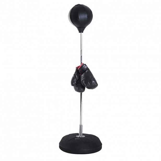 HOMCOM BOXOVACÍ MÍČ, plast, černý, 43L x 43Š x 144V cm