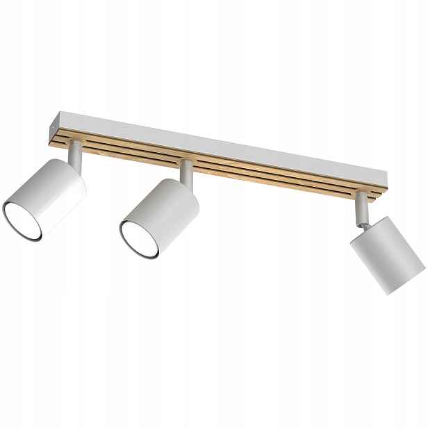 Stropní lišta Luminex Terra 3xGU10 8W bílá matná/světlé dřevo