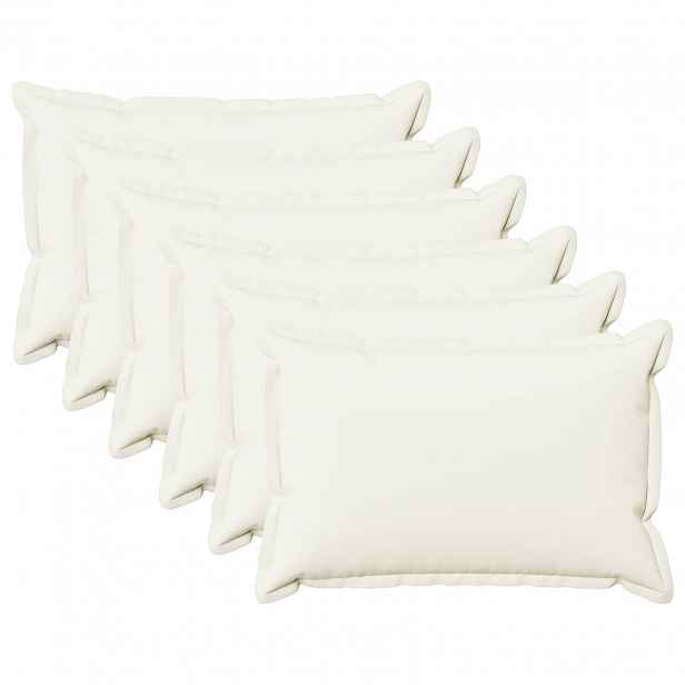 vidaXL Povlak na polštář 6 pcs HOUTEN Bílá 50 x 80 cm Falešný len
