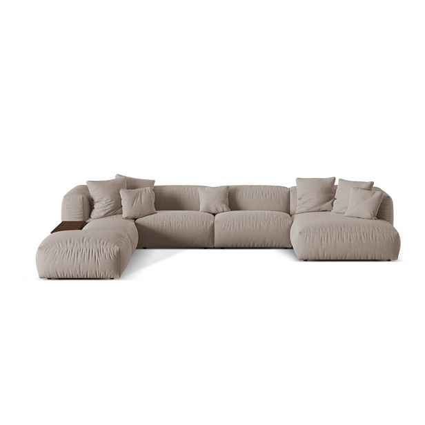 Béžová modulární rohová pohovka (levý roh/do "U") Martina – Micadoni Home