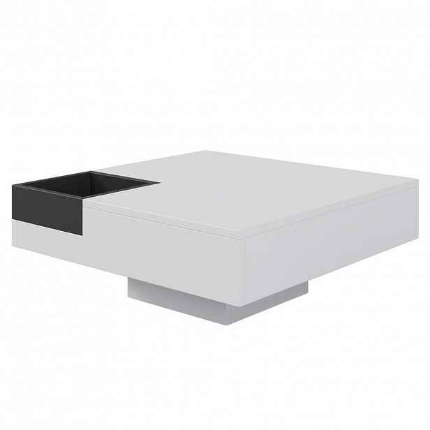 FLIEKS KONFERENČNÍSTOLEK 72x72cm LED Lesklý Bíločerný Box