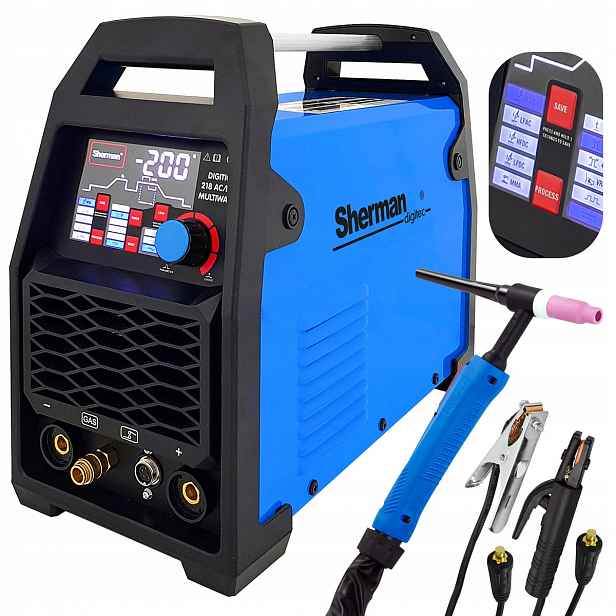 Invertorová svářečka Tig Ac/dc Sherman pro hliník 200A Puls Hf 2T 4T