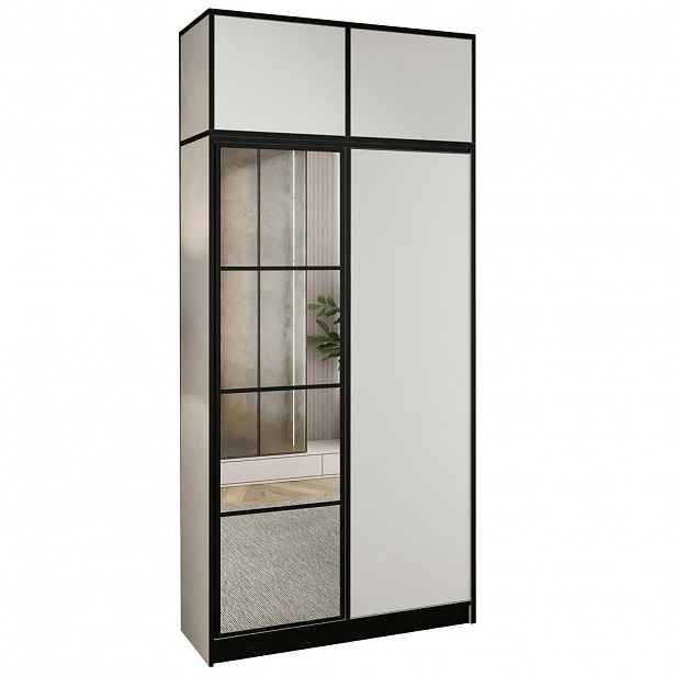Kier Furniture ŠATNÍ SKŘÍŇ EDEN s nástavbou 2D Bílá