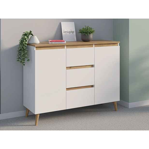 Komoda 120 cm, bílá