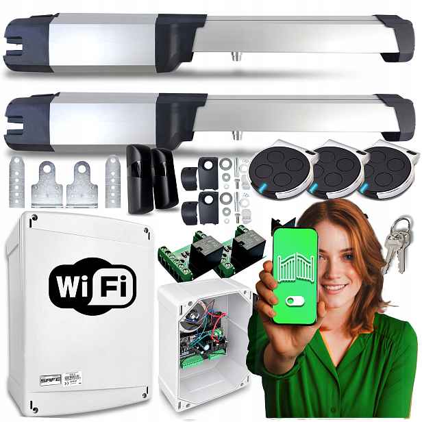 Pohon dvoukřídlé brány Bft B25 Phobos Wifi Safe S24I pohony Komplet