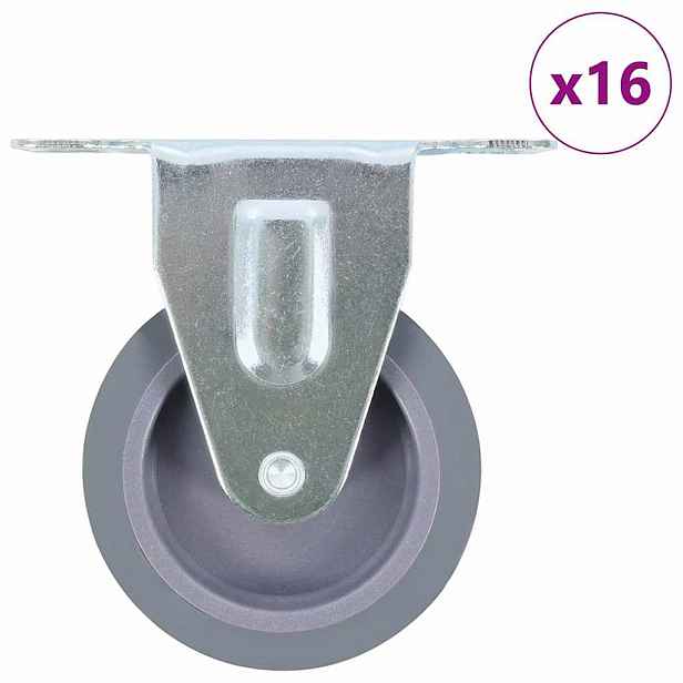 vidaXL 16 ks pevná kolečka 75 mm
