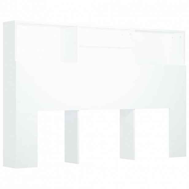 vidaXL Čelo postele s úložným prostorem bílé 160 x 19 x 103,5 cm