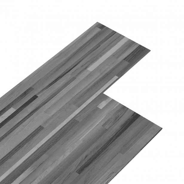 vidaXL Podlahová prkna Pruhovaná šedá 5,02 m² 36 ks PVC