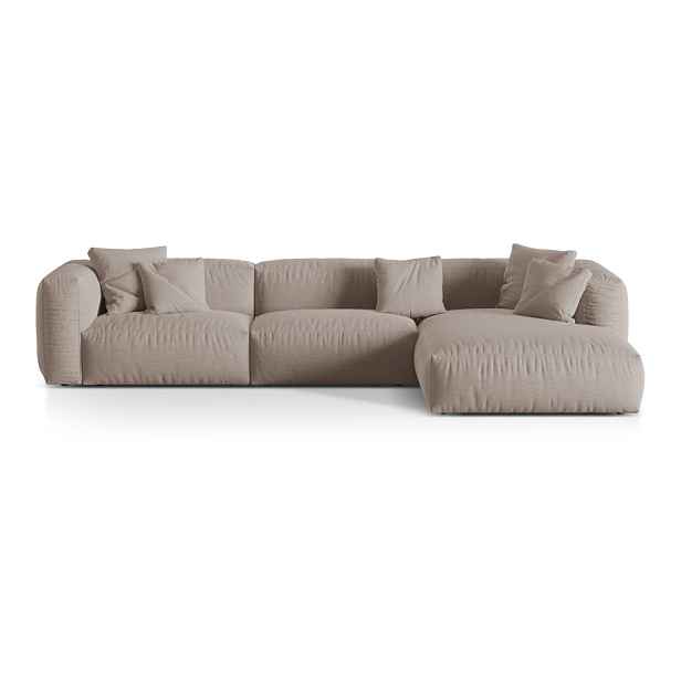 Béžová modulární rohová pohovka (pravý roh) Martina – Micadoni Home