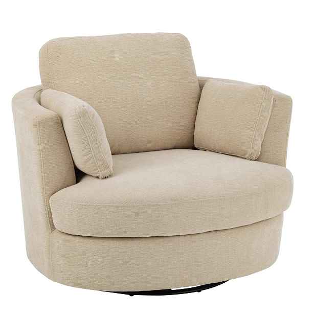 Béžové relaxační křeslo Swivel - 100*109*89cm J-Line by Jolipa