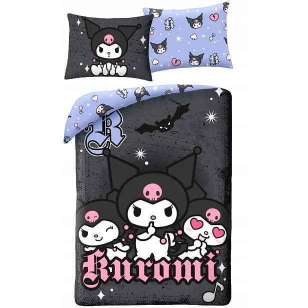 Ložní povlečení z mikrovlákna Kuromi Midnight Punk