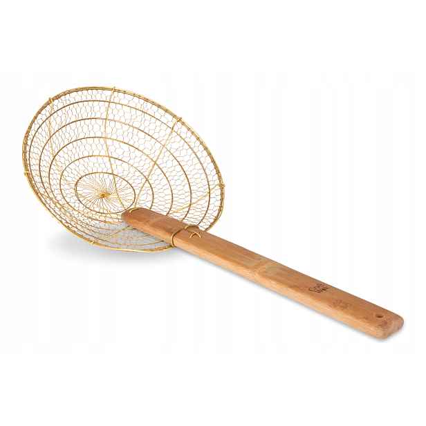 Mosazné sítko 28 cm pro Wok na smažení Ergonomická rukojeť Craft Wok