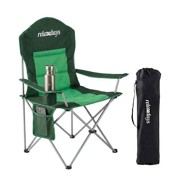 Relaxdays ŽIDLE Zelená kempingová skládací