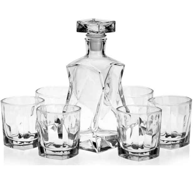 Sada na whisky, karafa, 6 sklenic Marco