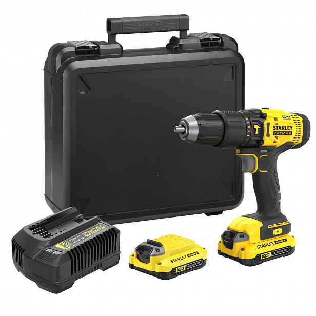 Šroubovák vrtací s příklepem AKU Stanley FatMax SFMCD711C2K