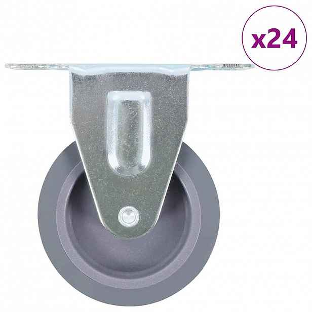 vidaXL 24 ks pevná kolečka 75 mm