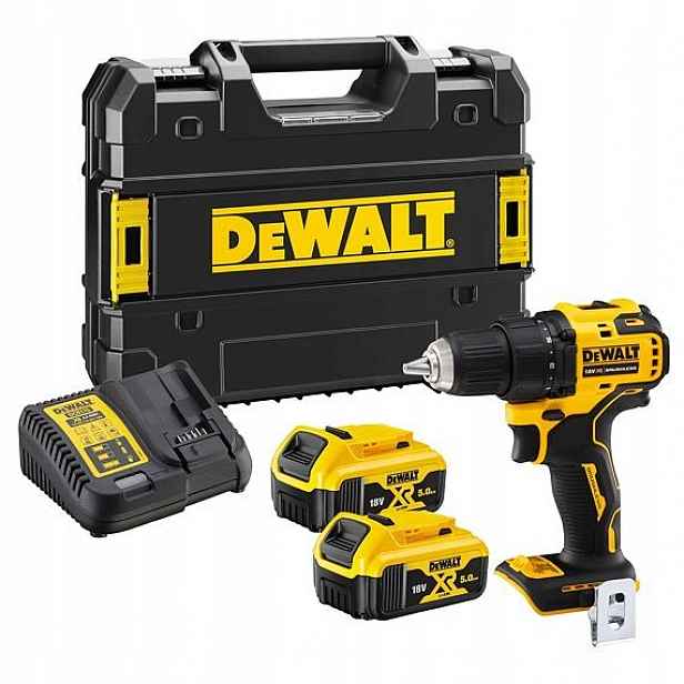 DeWalt DCD708P2T aku vrtací šroubovák 18V, 65Nm, 2*5Ah, Tstak kufr