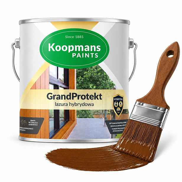 Hybridní lazura na dřevo Koopmans GrandProtekt 906 mandžuský ořech 5 l