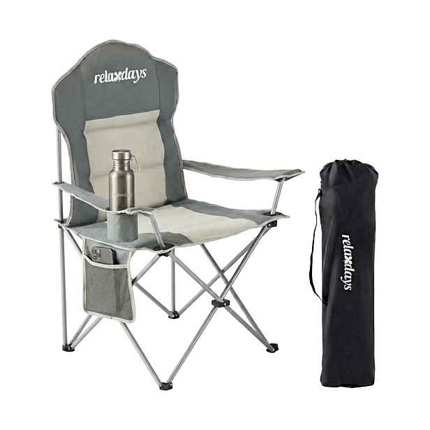 Relaxdays ŽIDLE Šedá kempingová skládací